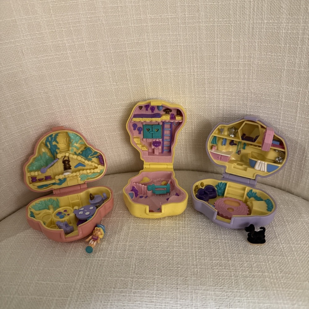VTG‎ 1994 Polly Pocket Pony Ridin', Dog Show, Koala Picnic Pet Parade Compacts